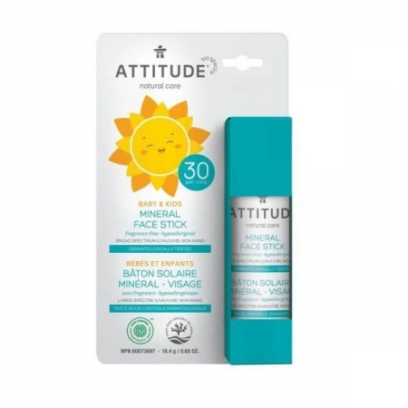 ATTITUDE Baby Sztyft do twarzy i ust przeciwsłoneczny SPF30 18,4g